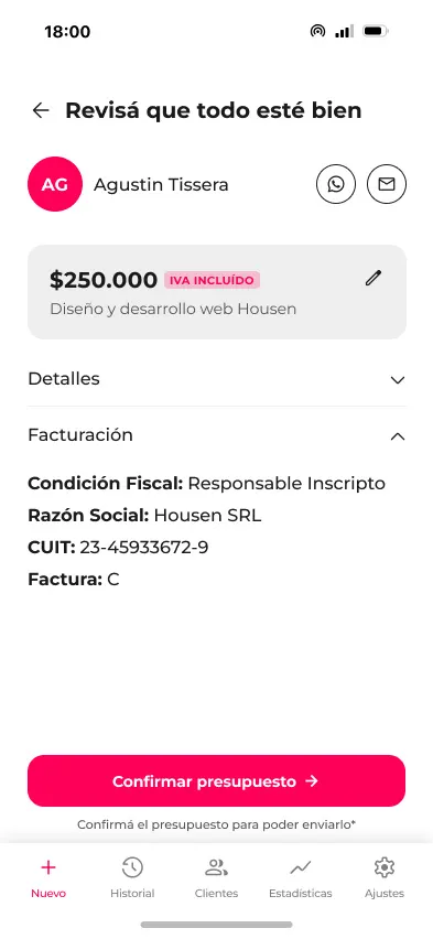 Presupuestador Online — Listo para enviar