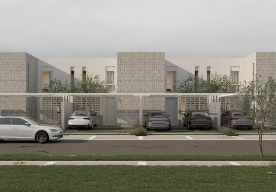 Housen — Dakota — fachada de los dúplex
